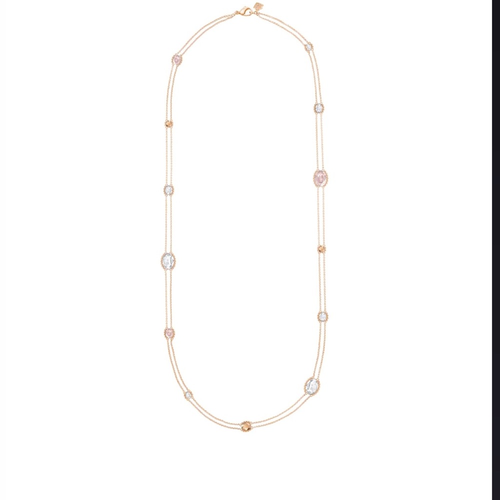 Swarovski rose gold tone plated necklace